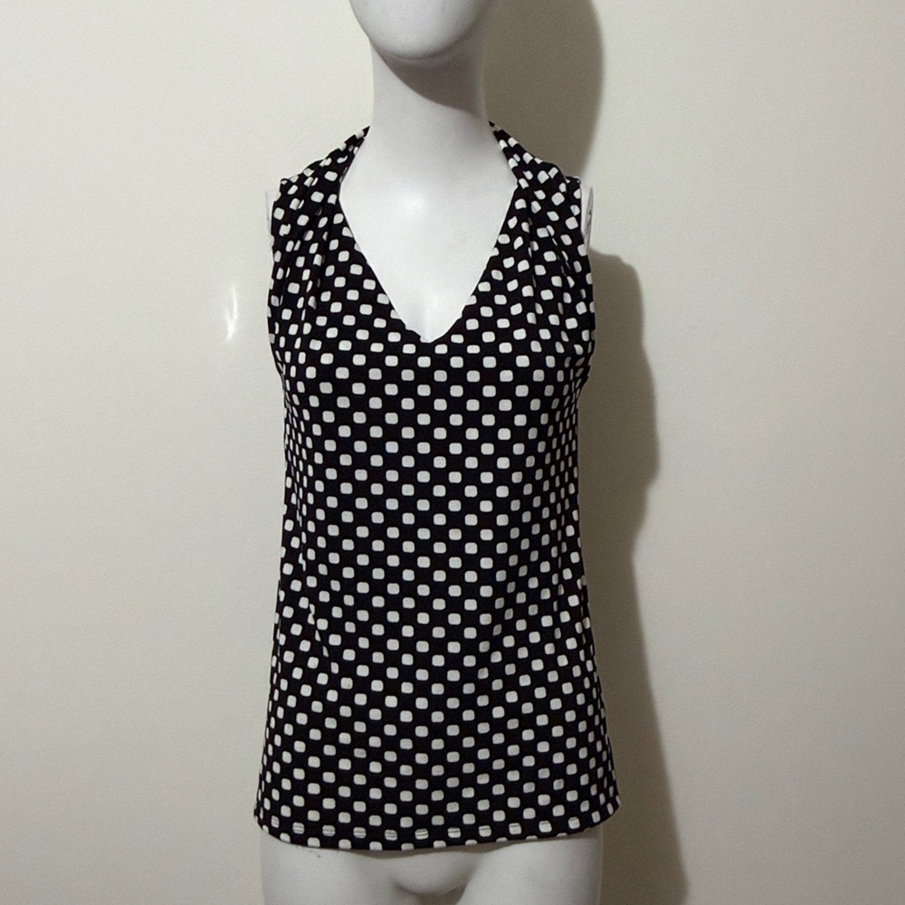 Banana Republic Women Polka Dot V Neck Sleeveless Top  Size XS